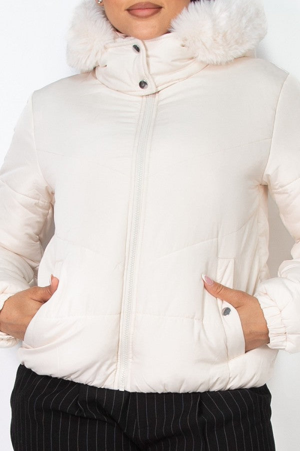 Manteau Polaire Imperméable blanc