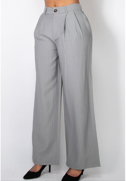 Pantalon large à rayures