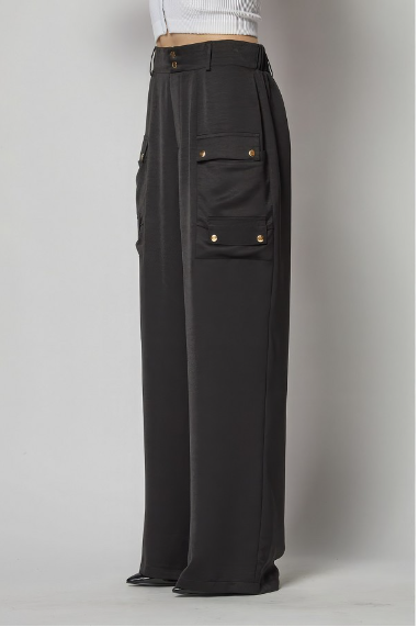 Pantalon Large Satin