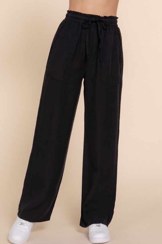 Pantalon long en tencel élastique