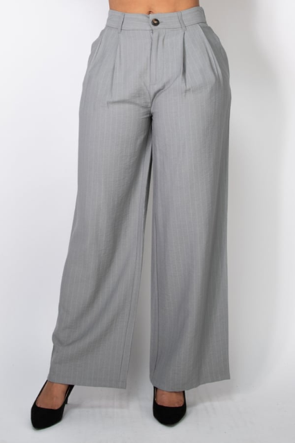 Pantalon large à rayures