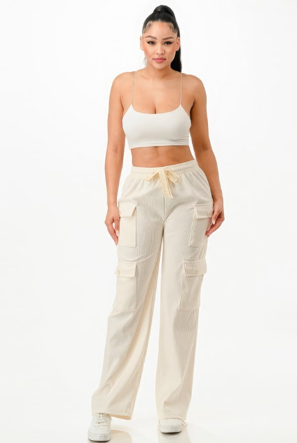Pantalon Cargo en Velours