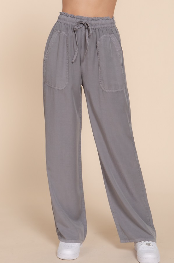 Pantalon long en tencel élastique